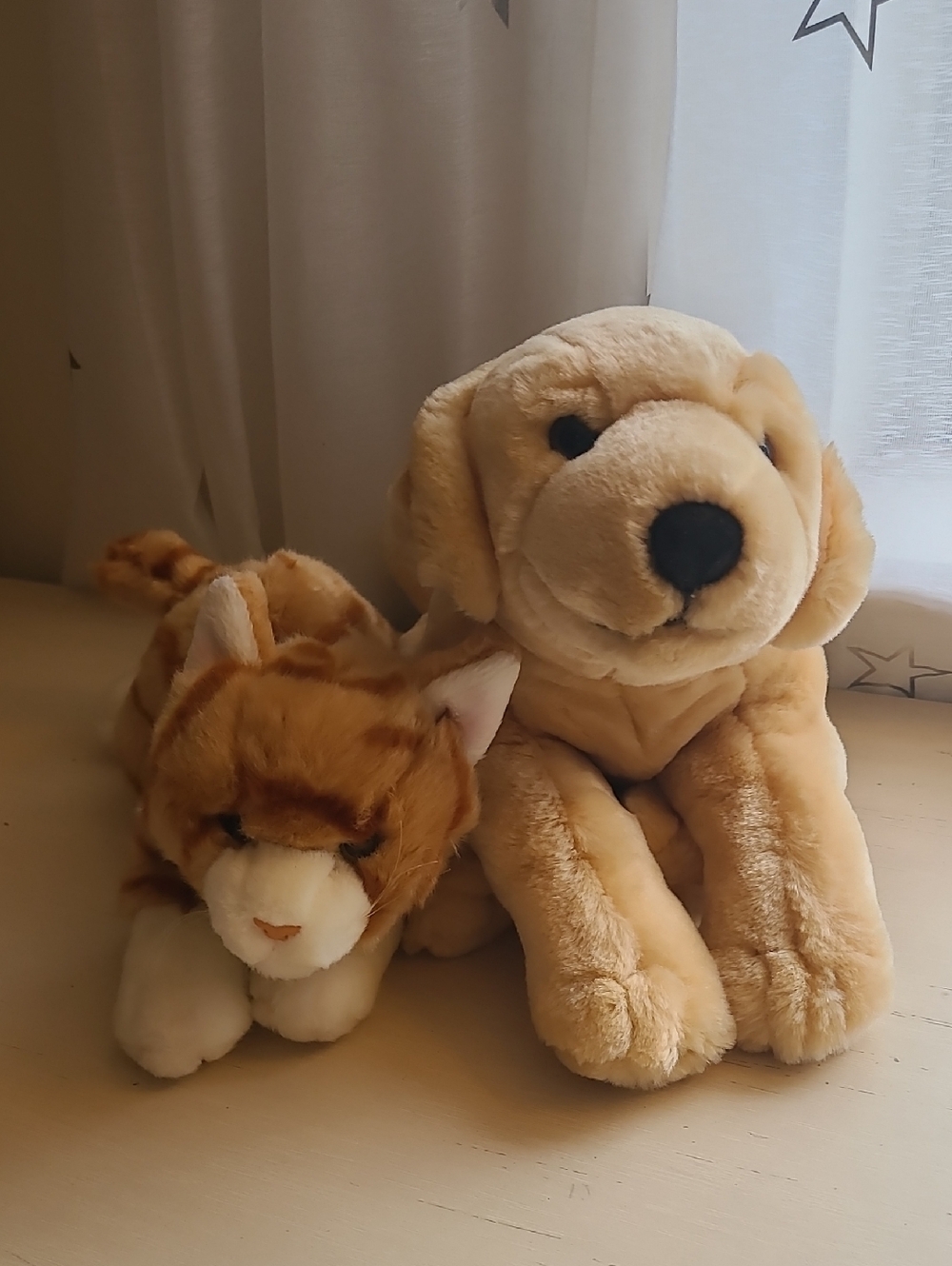 Animal Alley Orange Tabby Cat & Labrador Dog Plush Stuffed Animal Lot